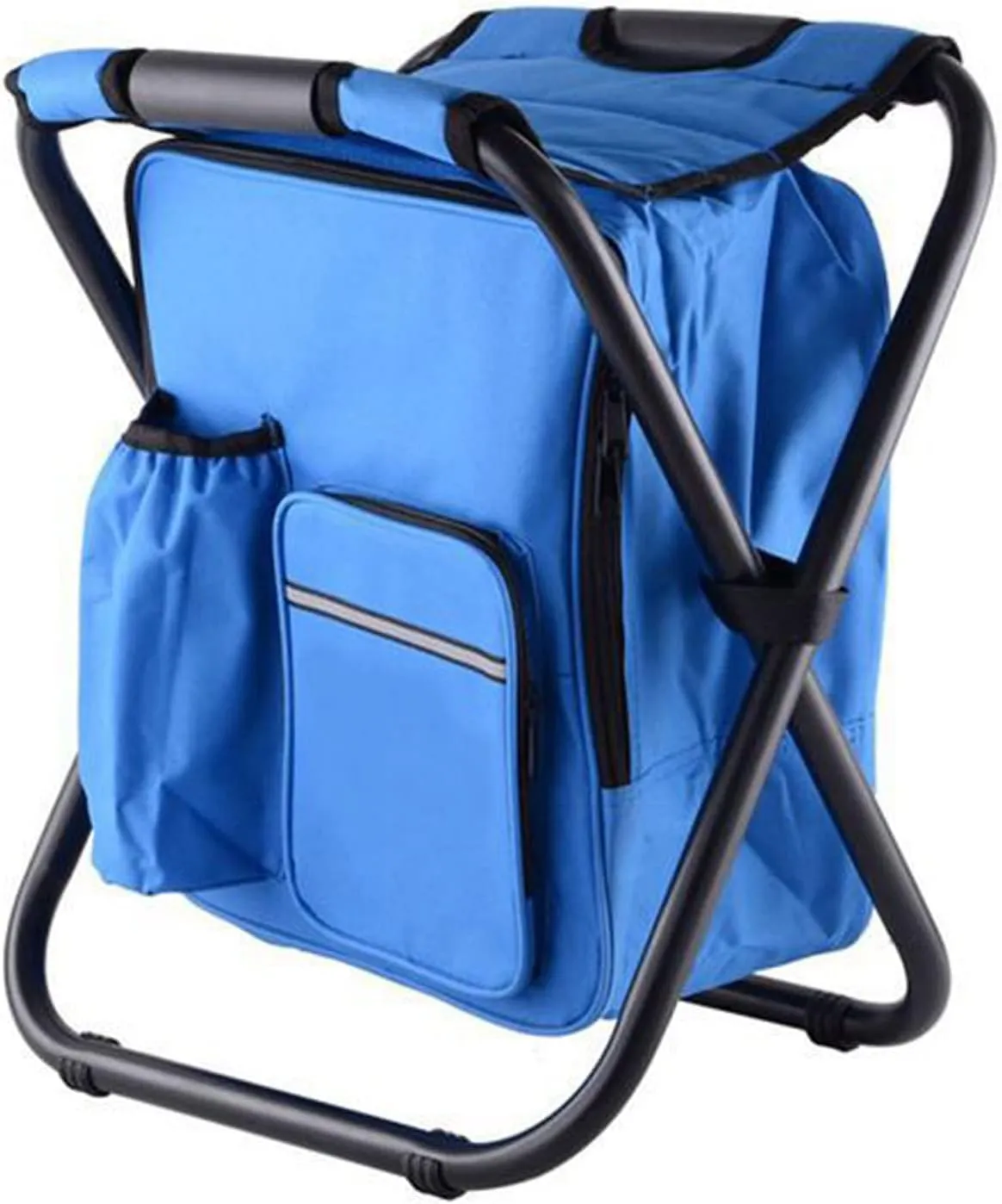 Backpack Cooler Chair Folding Camping Stool for Travel Beach Hiking Picnic, Large Capacity, Lightweight, and Wearproof