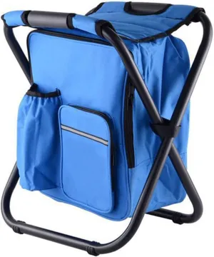 Backpack Cooler Chair Folding Camping Stool for Travel Beach Hiking Picnic, Large Capacity, Lightweight, and Wearproof