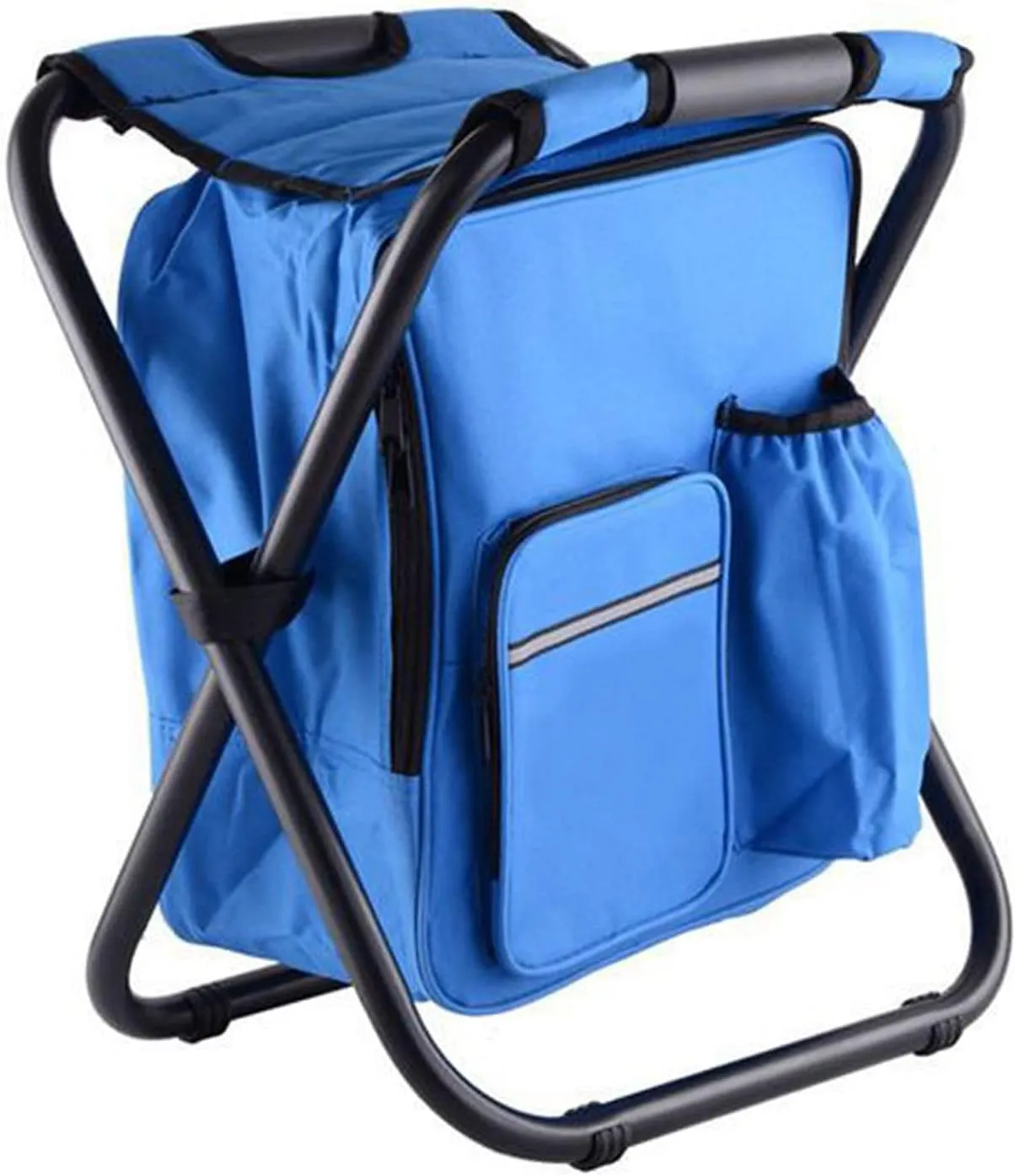Backpack Cooler Chair Folding Camping Stool for Travel Beach Hiking Picnic, Large Capacity, Lightweight, and Wearproof