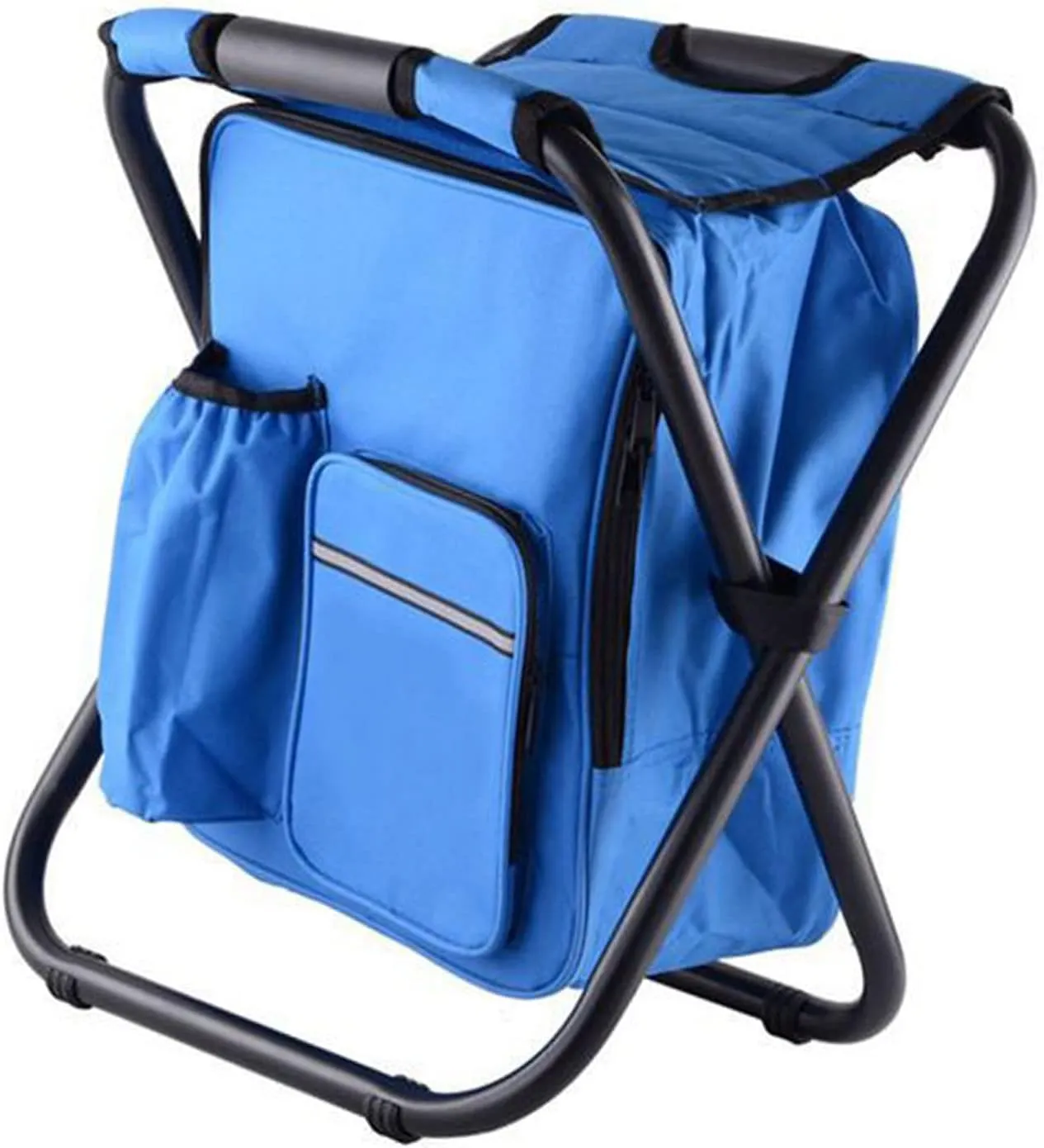 Backpack Cooler Chair Folding Camping Stool for Travel Beach Hiking Picnic, Large Capacity, Lightweight, and Wearproof