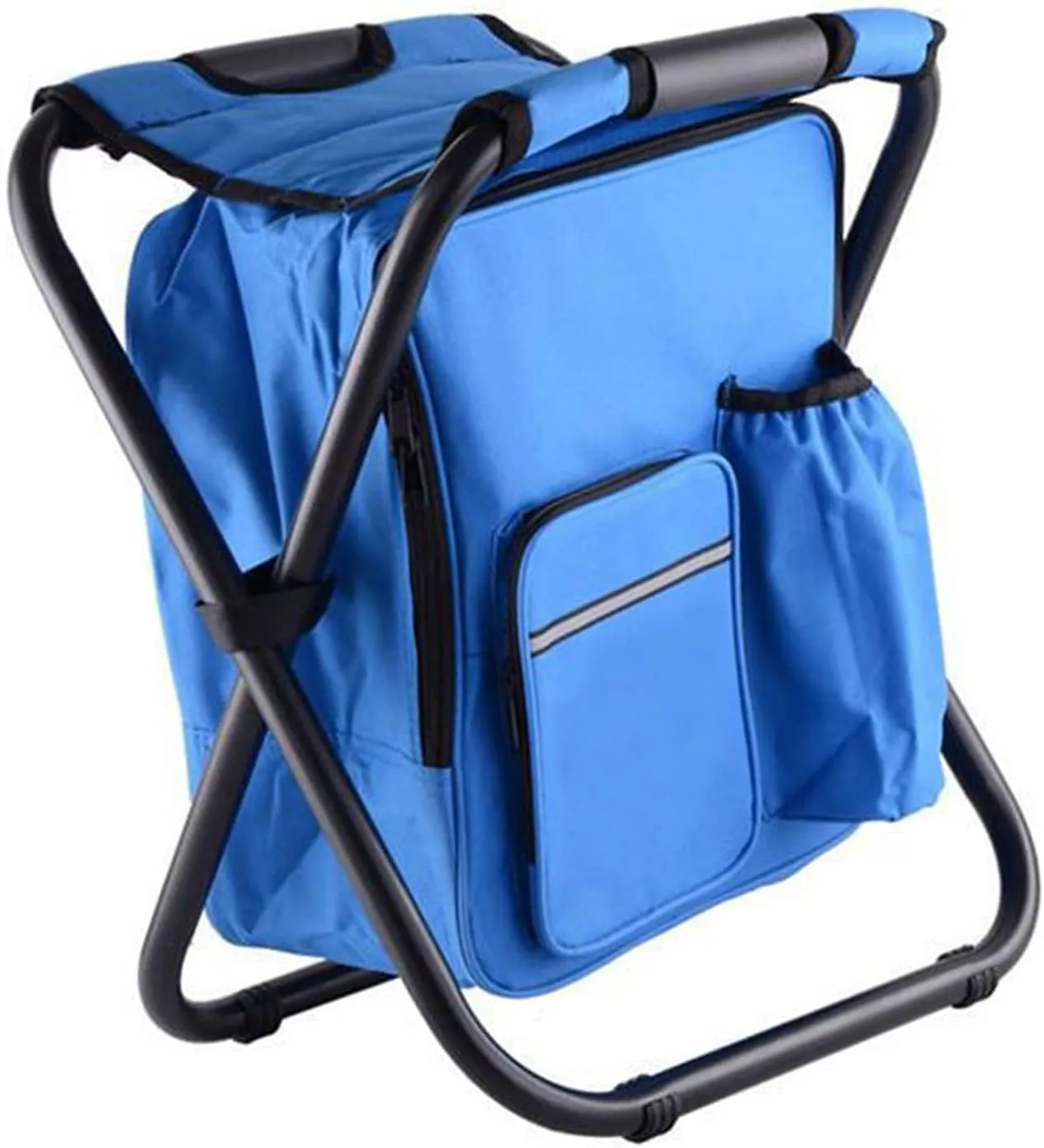 Backpack Cooler Chair Folding Camping Stool for Travel Beach Hiking Picnic, Large Capacity, Lightweight, and Wearproof