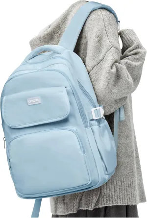 Backpack For College Students Women Men,Cute High School Bag,Lightweight Bookbag Casual Daypack Travel Backpack,Aesthetic School Backpack For Teens Boys Girls(Blue)