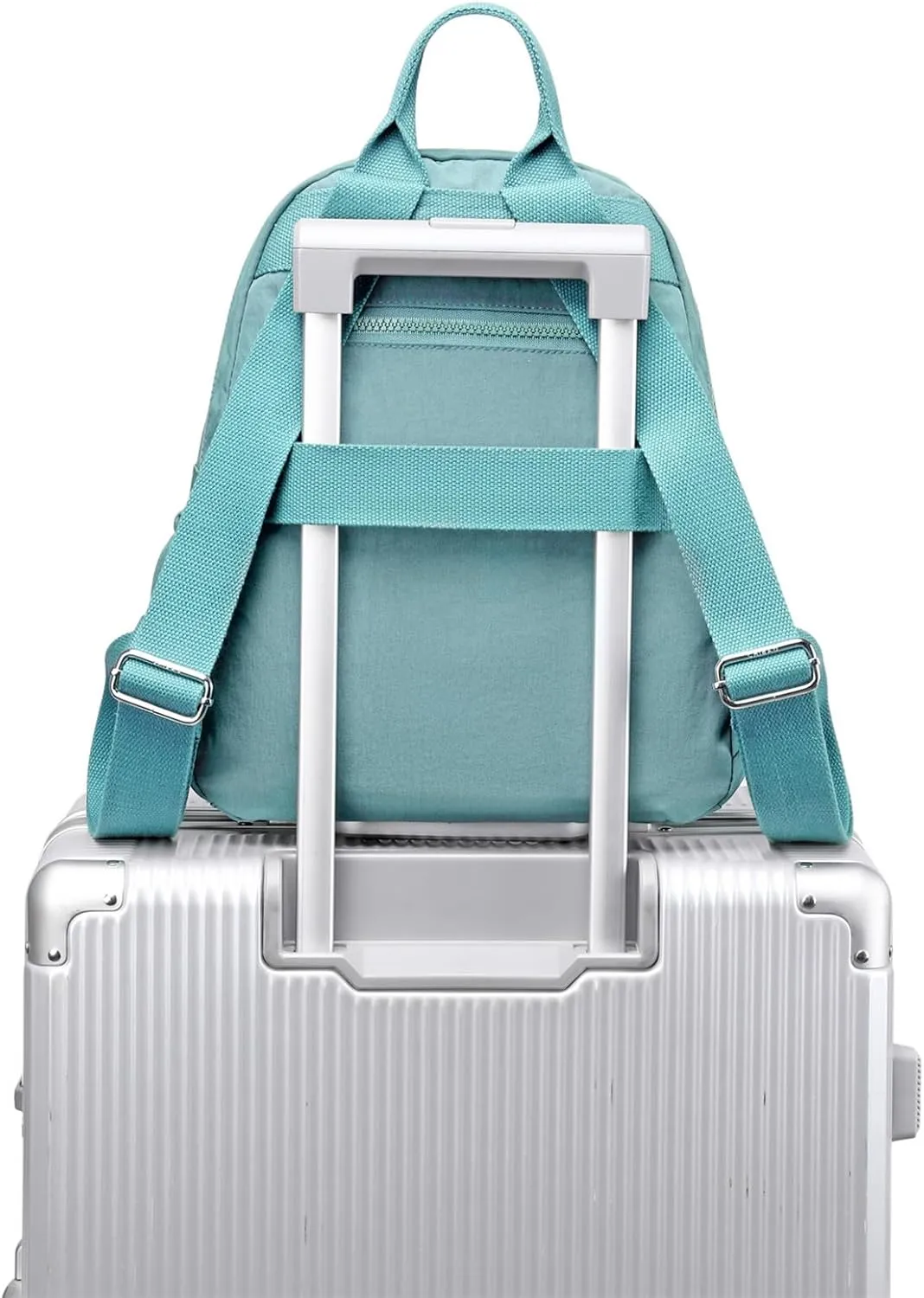 Backpack Purse for Women Ladies Nylon Bag Casual Daypack Travel Shopping Pack (A Style Light Green)