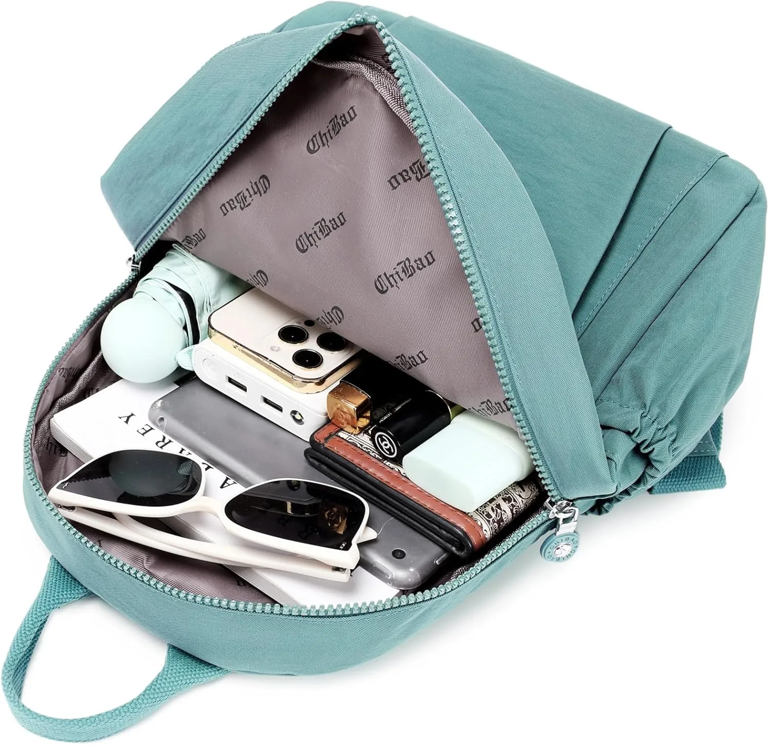 Backpack Purse for Women Ladies Nylon Bag Casual Daypack Travel Shopping Pack (A Style Light Green)