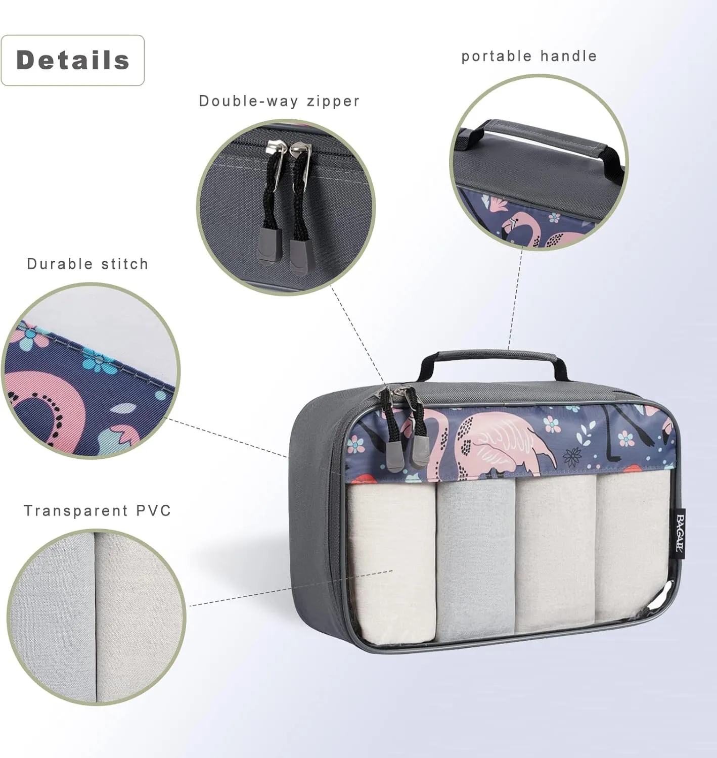 BAGAIL 8 Set/9 Set Packing Cubes Luggage Packing Organizer for Travel, Suitcase Packing Bags for Travel Accessories