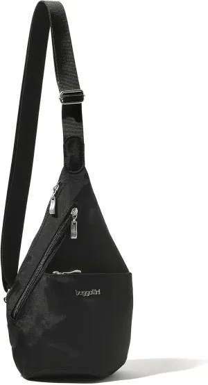 Baggallini Mini Sling - 12x7 Sling Crossbody Bag Backpack with Adjustable Shoulder Strap
