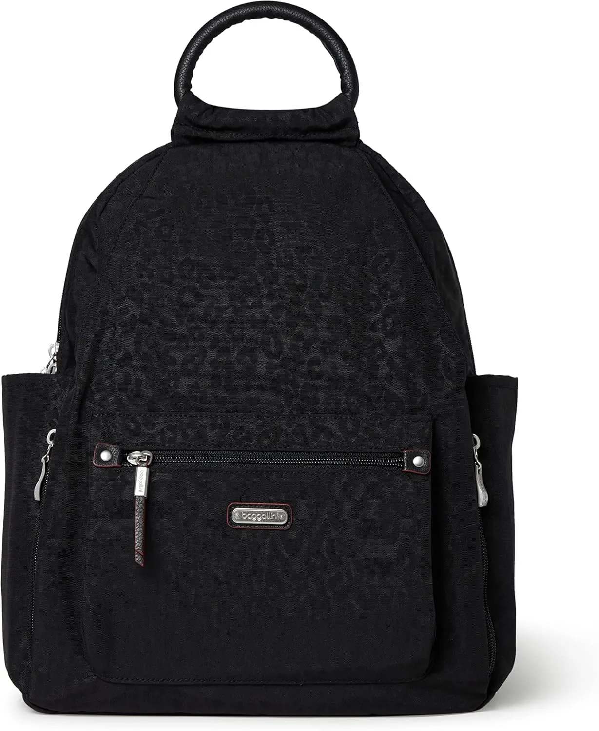 Baggallini Women's All Day Backpack, Black Cheetah Emboss, One Size…