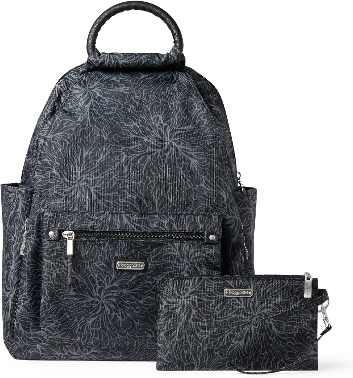 Baggallini Women's All Day Backpack, Midnight Blossom, One Size…