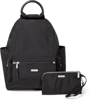 Baggallini womens New Classic Heritage With Rfid Phone Wristlet All Day Backpack, Black, One Size US