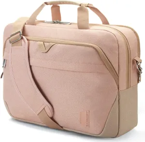 BAGSMART Laptop Bag for Women, 15.6 Inch Laptop Briefcase, Laptop Case Lockable Computer Bag, Laptop Messenger Bag for Travel Business, Pink