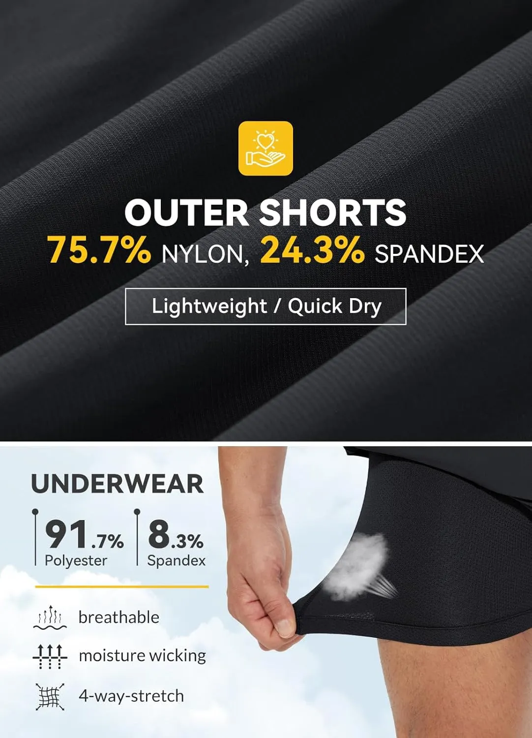 baleaf Men's Mountain Bike Shorts Padded Loose-fit MTB Cycling Bicycle Lightweight Zipper Pockets UPF50 