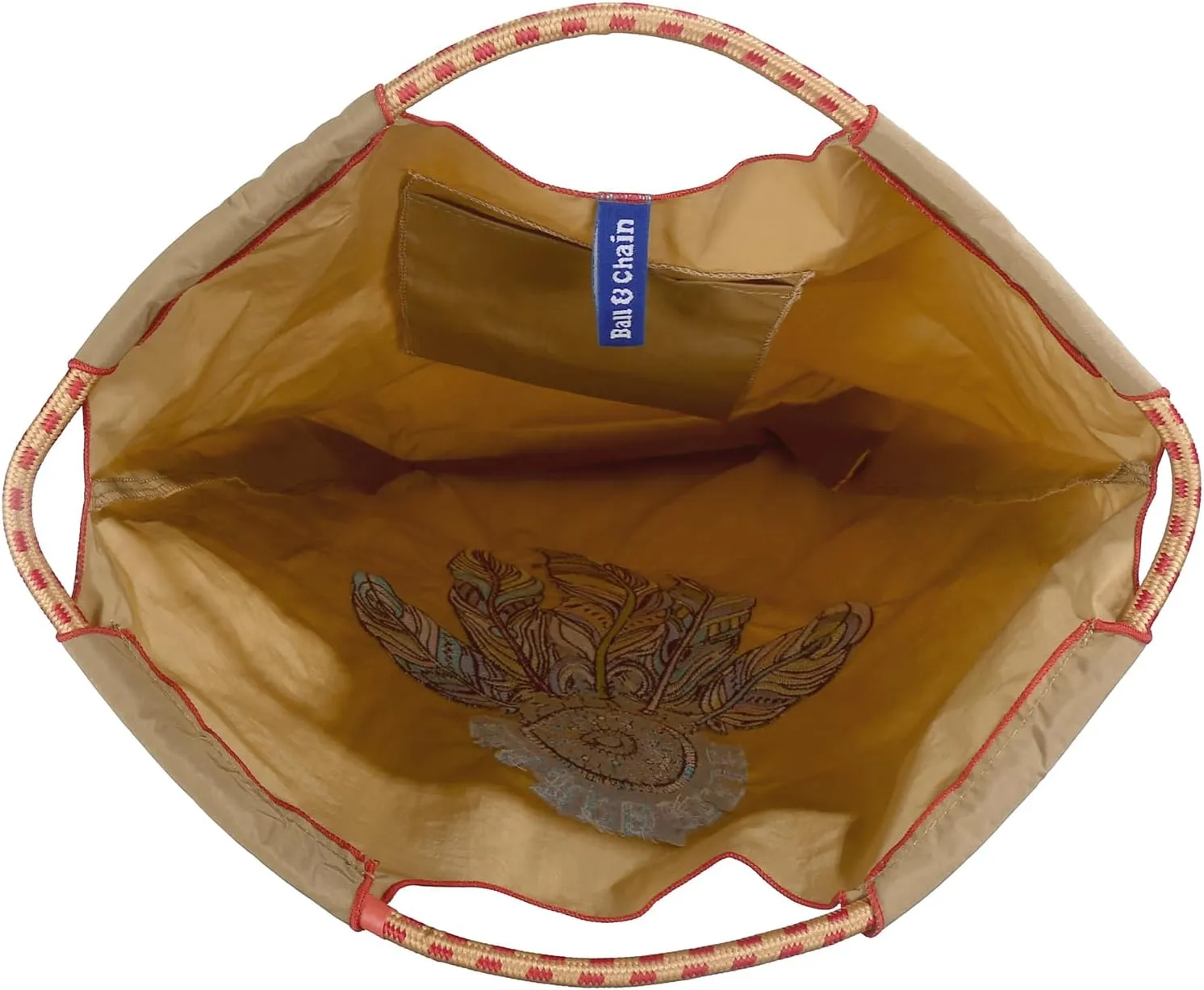 Ball&Chain Embroidery Initial Nylon Tote Bag,Personalized Present Suitable for Travel,Beach,is a Great Gift Women, Mom