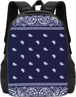 Bandana True Blue Lightweight Packable Backpack Travel Casual Hiking Daypack Foldable Backpack For Men Women