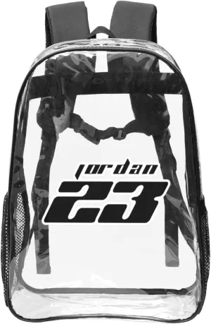 Basketball Goat 23 Transparent Backpack 16 Inch Laptop Backpack Large Capacity Backpack Travel Bag