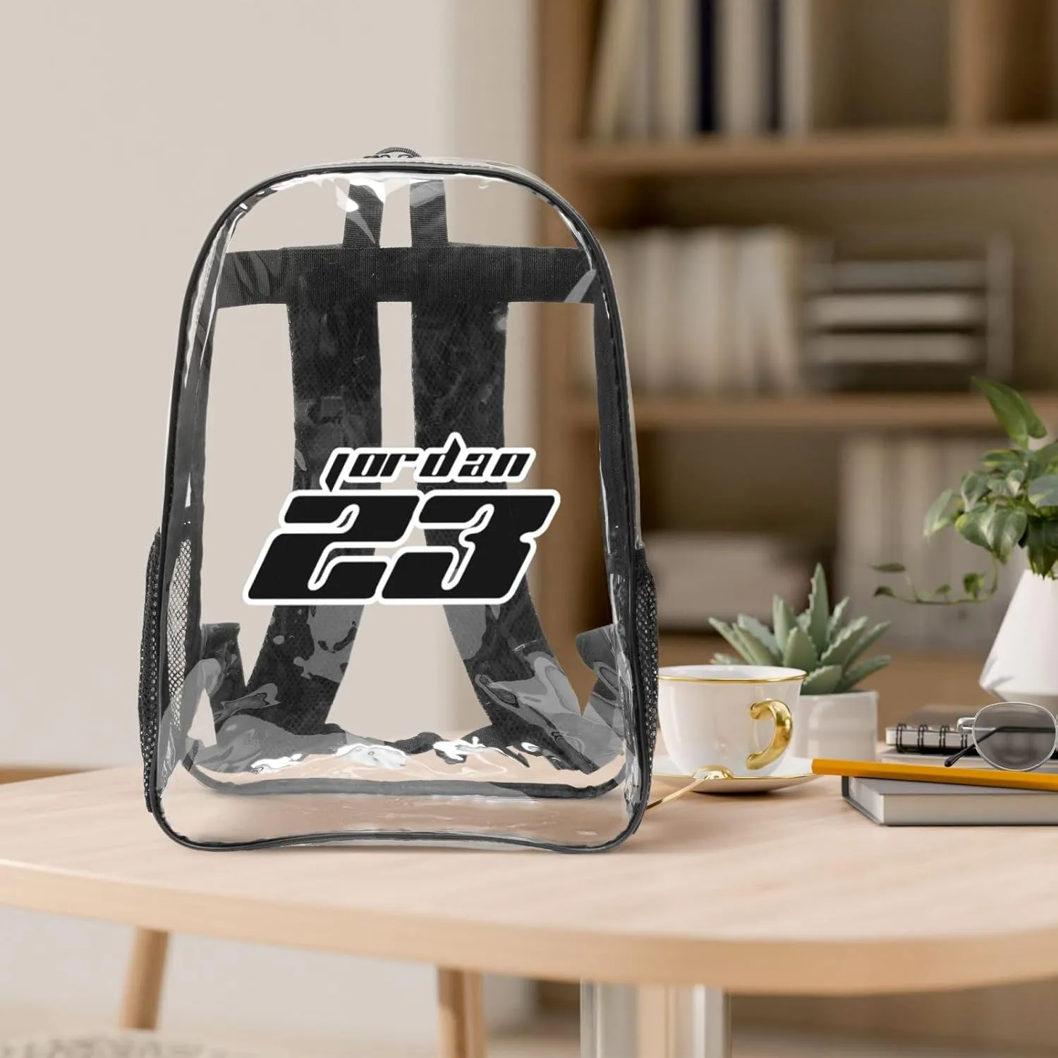 Basketball Goat 23 Transparent Backpack 16 Inch Laptop Backpack Large Capacity Backpack Travel Bag