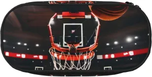 Basketball Print Simple rectangle Pen bag Storage case for Office supplies,cosmetics,toiletries