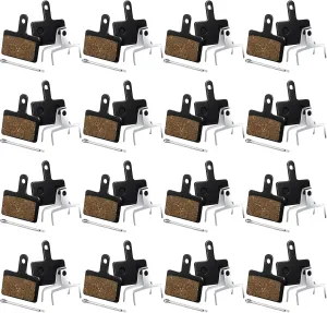 BBTO 16 Pairs Bike Brake Pads Disc Brake Pads with Installation Tools Bicycle Brake Pads for Ebike Mountain Bike