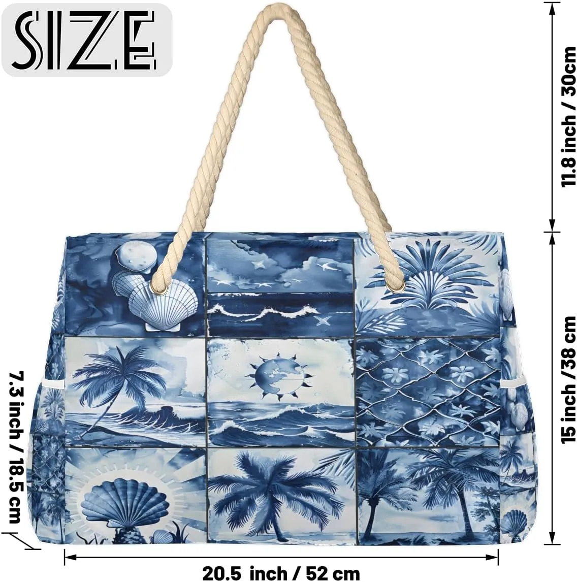 Beach Bags for Women, Large Waterproof Beach Tote Bag for Gym Grocery Travel