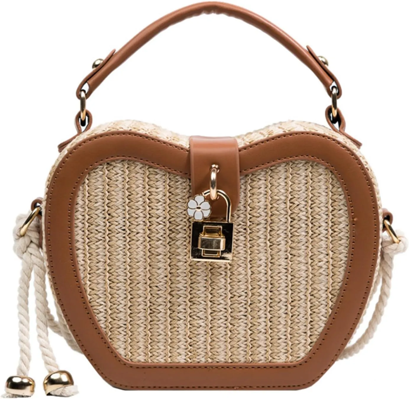 Beach Straw Purse for Women Summer Crossbody Bag Straw Beach Cute Tote Vacation Handbag Woven Shoulder Bag