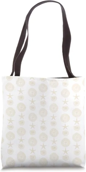 Beachy Seashell Pattern Design Tote Bag