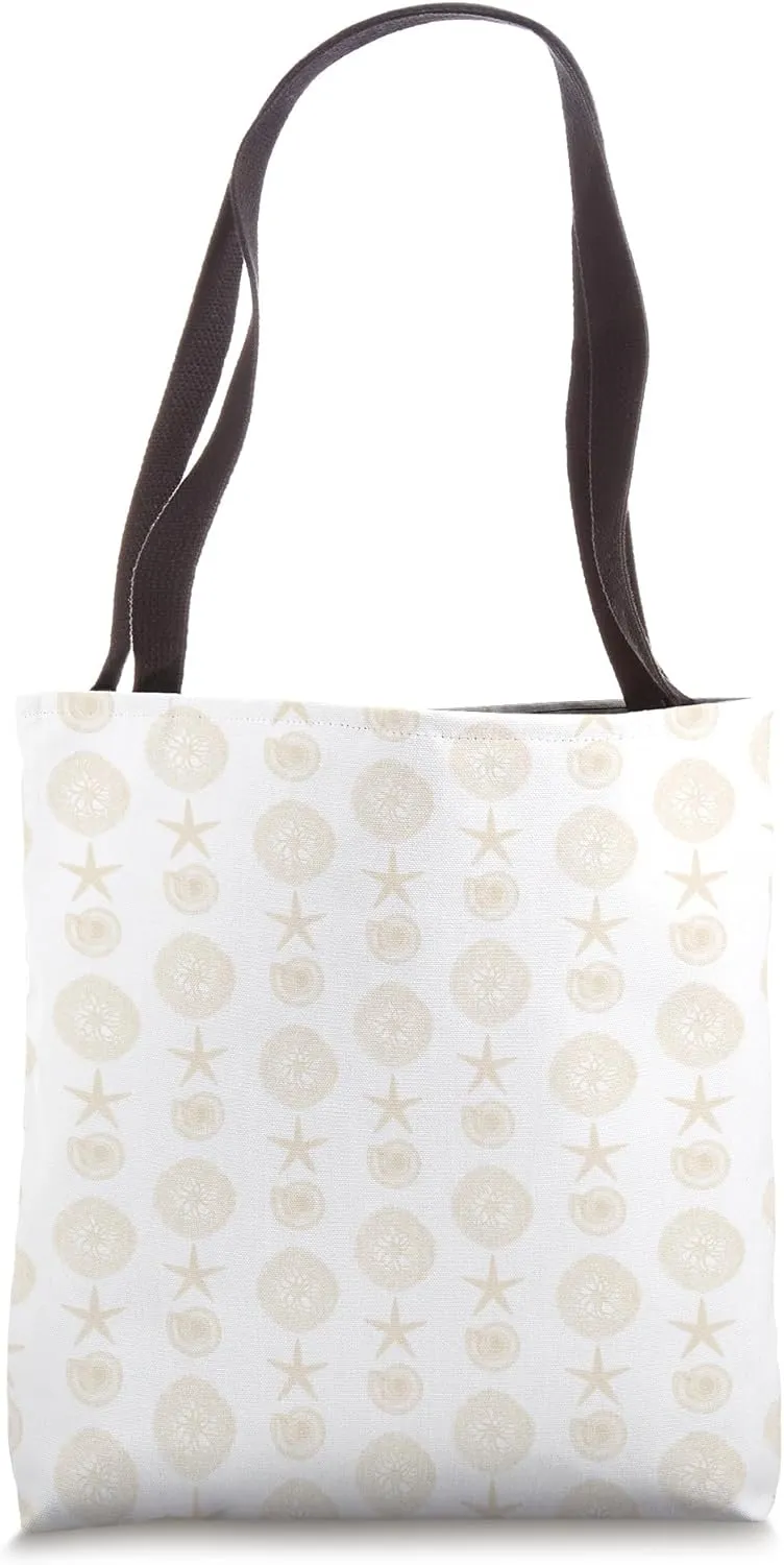 Beachy Seashell Pattern Design Tote Bag