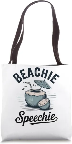 Beachy Speechie Speech Therapy SLP Tote Bag
