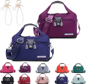 Beautifuldeer Anti Theft Handbag, Fashion Anti-Theft Handbag, Crossbody Handbag 2 in 1, Zipper Multi-Layer