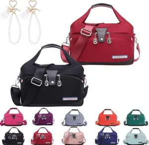Beautifuldeer Anti Theft Handbag, Fashion Anti-Theft Handbag, Crossbody Handbag 2 in 1, Zipper Multi-Layer