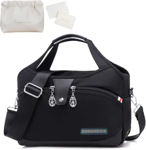 Beautifuldeer Anti Theft Handbag for Women, Large Crossbody Bag for Women Travel, Fashion Waterproof Large Capacity (Black)