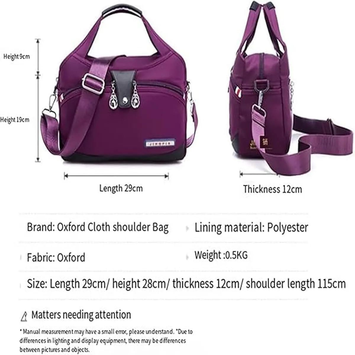 Beautifuldeer Anti Theft Handbag for Women, Large Crossbody Bag for Women Travel, Fashion Waterproof Large Capacity (Dark Gray)