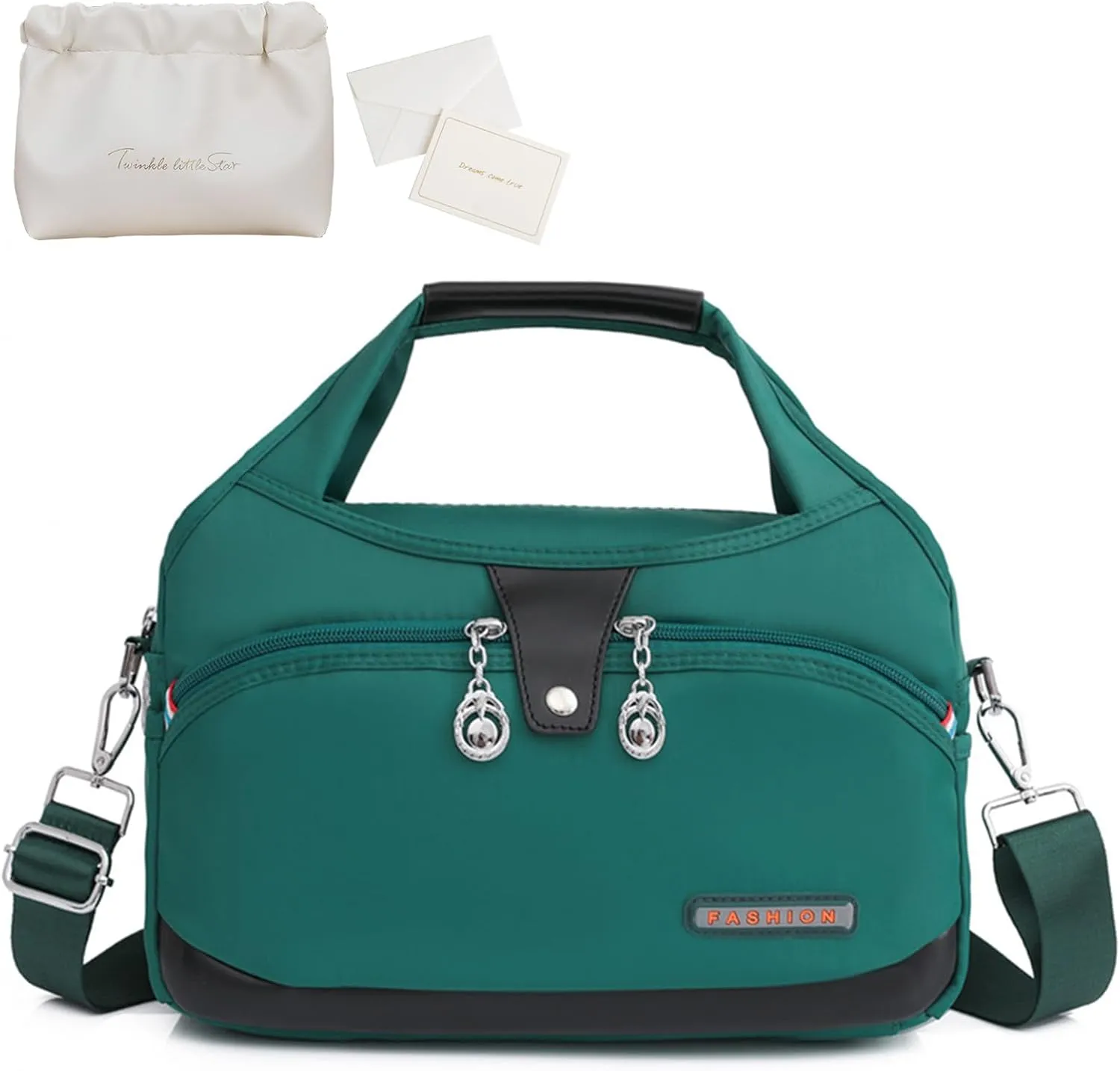 Beautifuldeer Anti Theft Handbag for Women, Large Crossbody Bag for Women Travel, Fashion Waterproof Large Capacity (Dark Green)