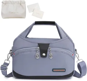 Beautifuldeer Anti Theft Handbag for Women, Large Crossbody Bag for Women Travel, Fashion Waterproof Large Capacity (Fog blue)