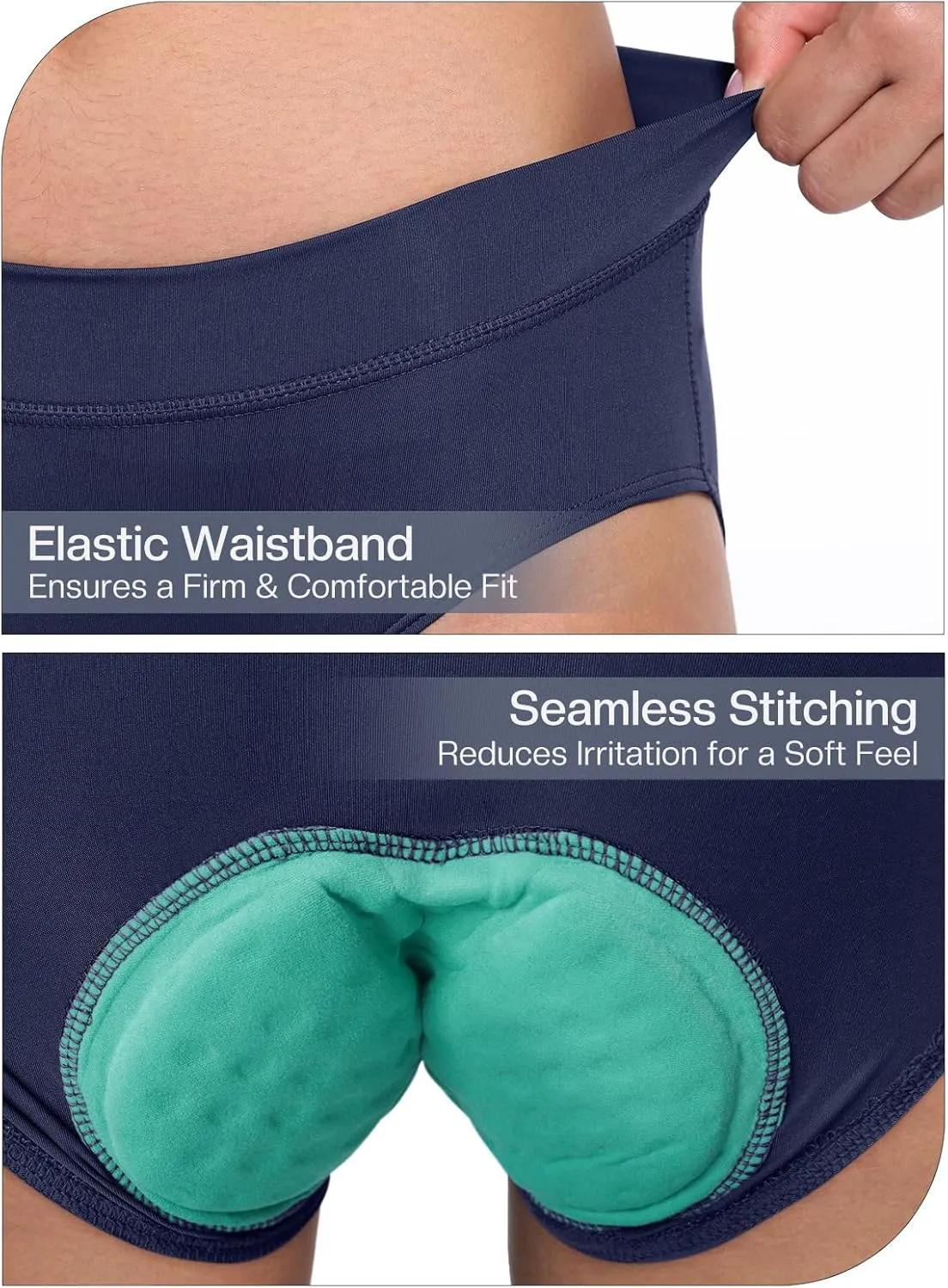 BERGRISAR Women's 4D Padded Bike Shorts Cycling Underwear with Gel Padding Biking Bicycle Briefs