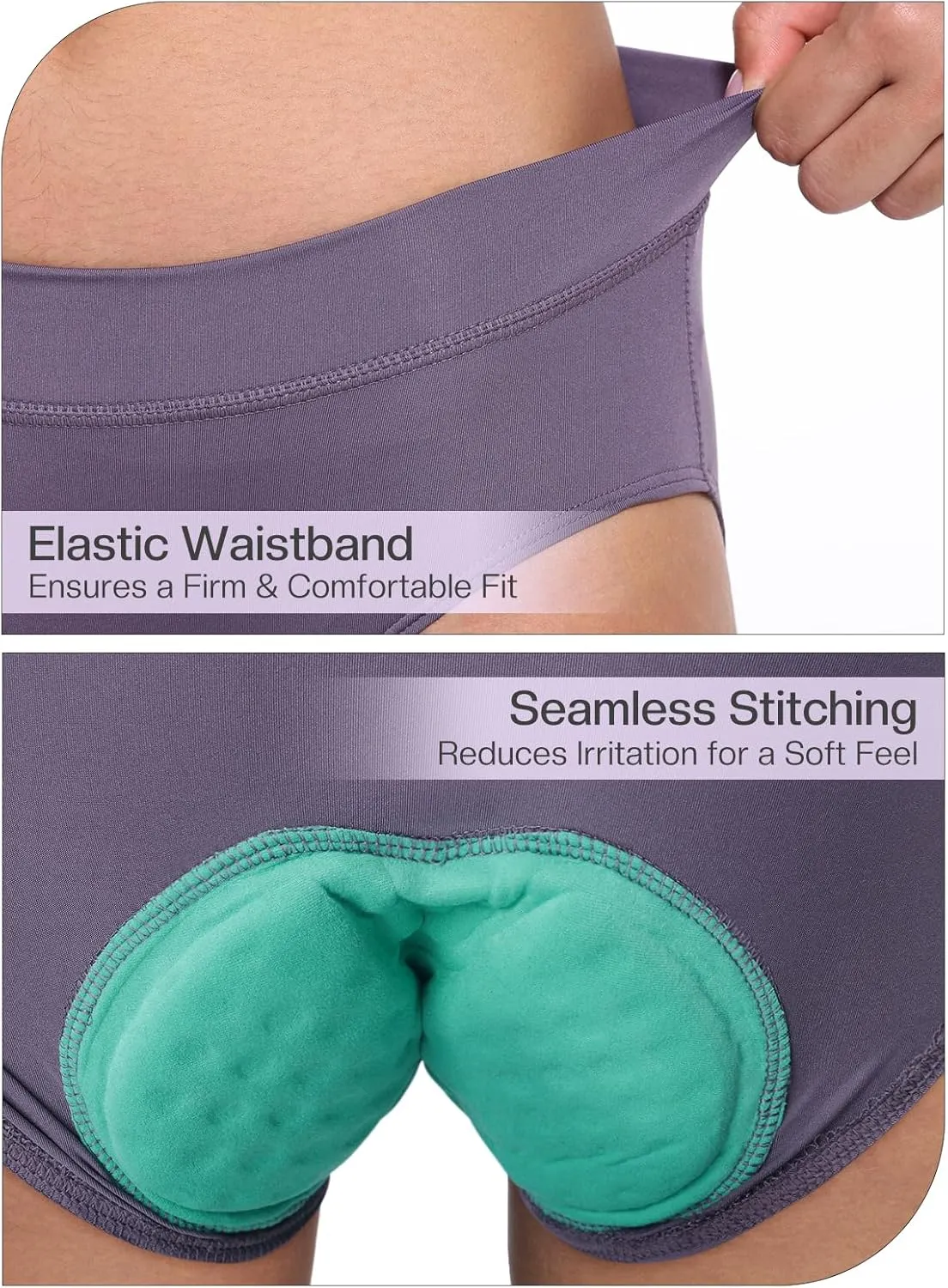 BERGRISAR Women's 4D Padded Bike Shorts Cycling Underwear with Gel Padding Biking Bicycle Briefs