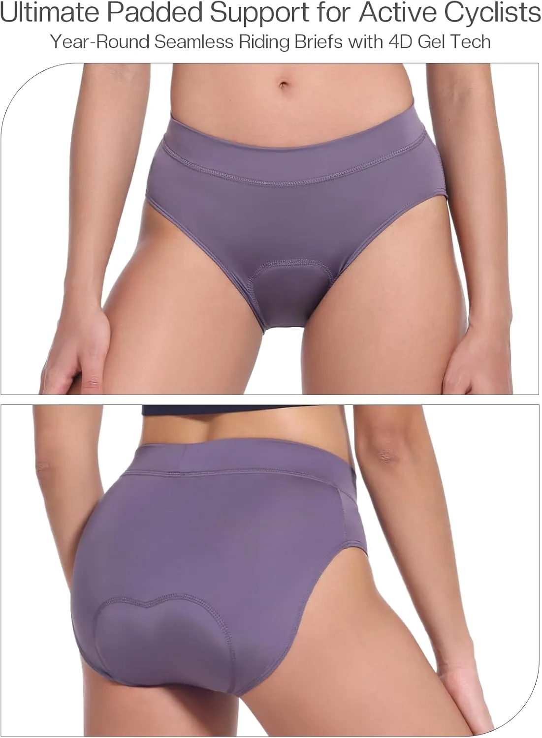 BERGRISAR Women's 4D Padded Bike Shorts Cycling Underwear with Gel Padding Biking Bicycle Briefs