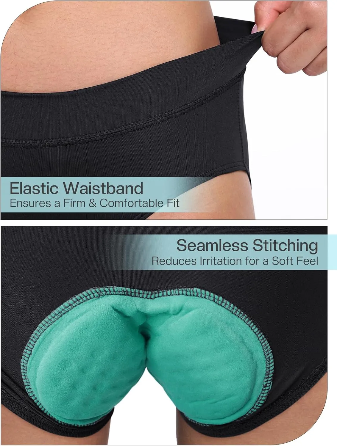 BERGRISAR Women's 4D Padded Bike Shorts Cycling Underwear with Gel Padding Biking Bicycle Briefs