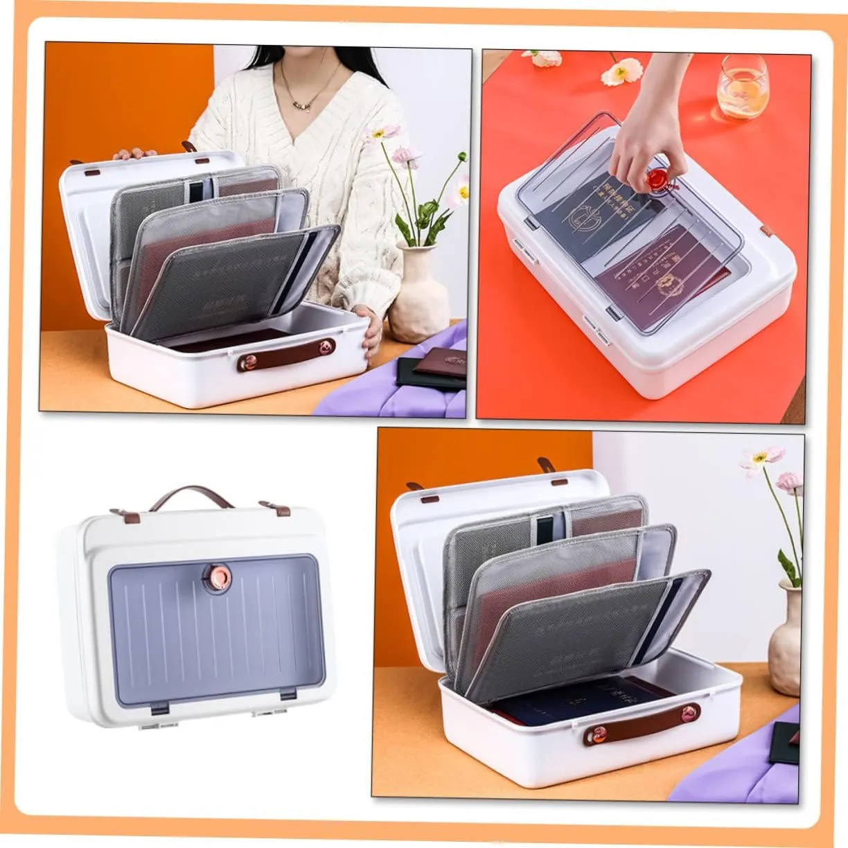 BESTYASH Id Storage Bag Travel Organizer Passport File Organizer Large Capacity Easy to Sort