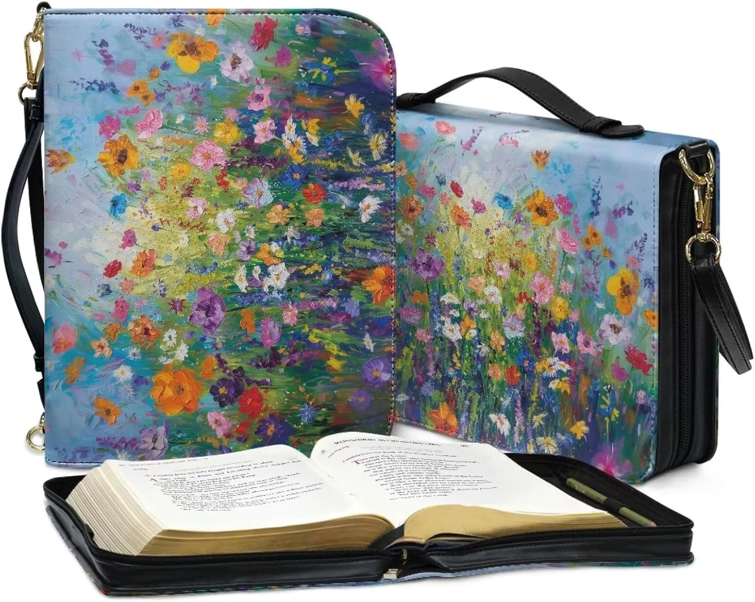 Bible Cover Case for Women Men Leather Bible Accessories Women Men Bible Bags for Women Men Tote