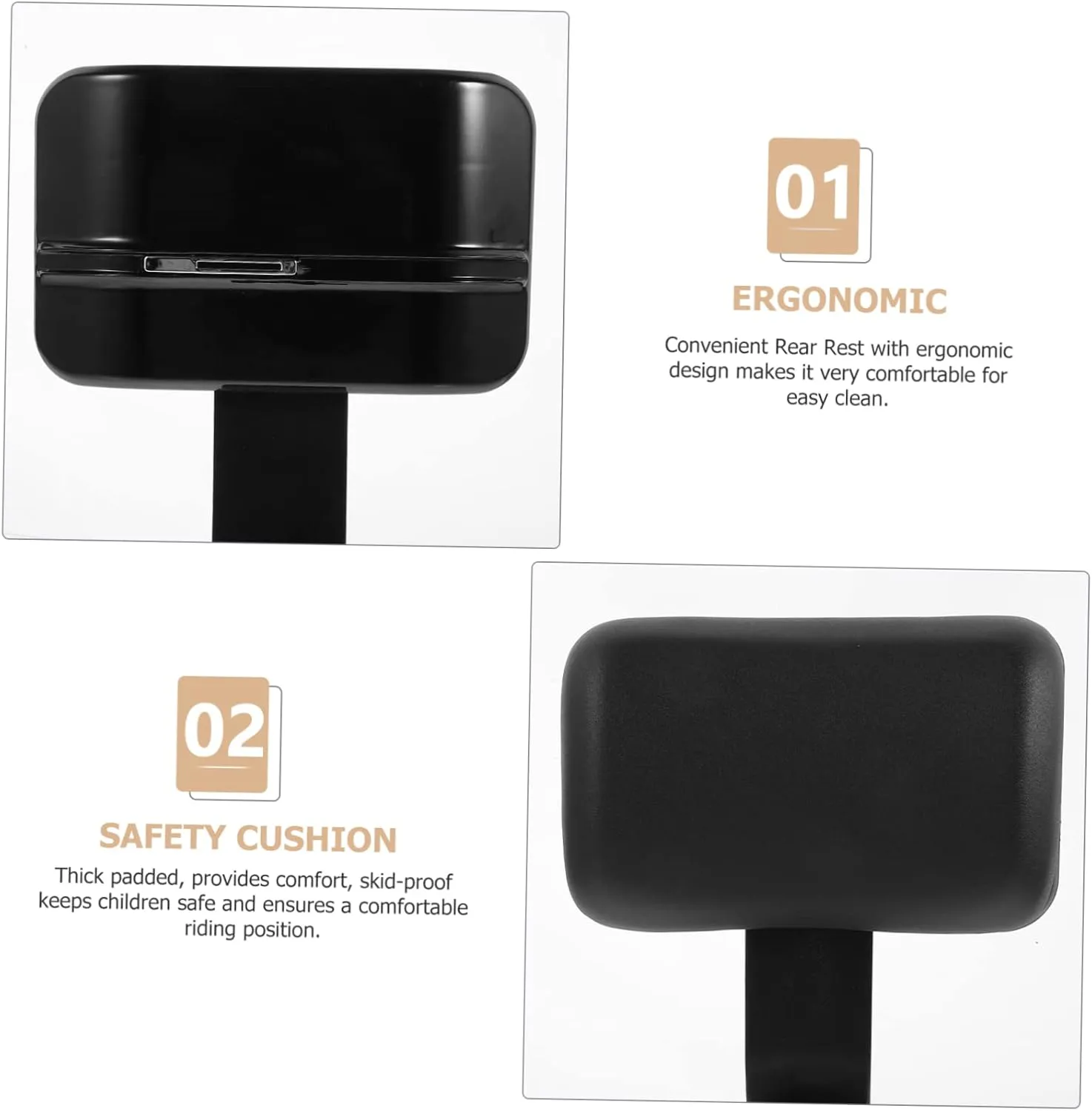 Bicycle Backrest Replacement Backrest Universal Cushion Convenient Back Cushion Electric Bicycles