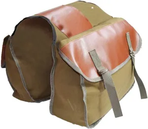 Bicycle Bag Double Bag Carrier Bag, 40L Waterproof Large Panniers, Rear Seat Trunk Bag with Strap, Tear-Resistant Pannier Bag for Commuter Carrier Pannier Back Seat-Khaki