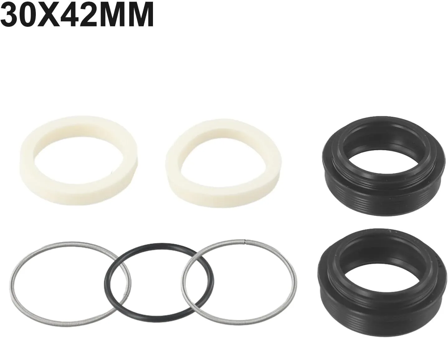 Bicycle Fork Dust Seal, 30-40mm, Fit For For FOX/For Rockshox/For MANITOU/SR For SUNTOUR Bike Parts, Replacement Suspension Fork Wiper Kit, Suspension Fork Oil Seal Set/Cycling Parts(30x42mm)