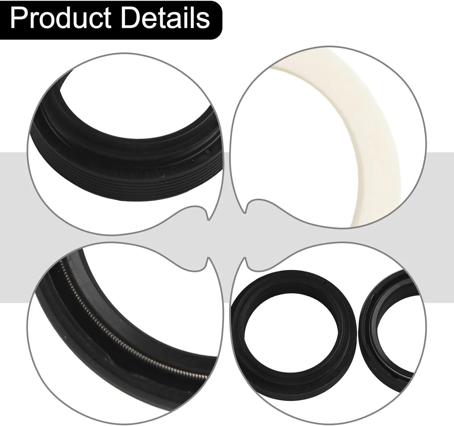 Bicycle Fork Dust Seal 30-40mm For FOX/For Rockshox/For MANITOU/SR For SUNTOUR Bike Parts, Replacement Suspension Fork Dust Wiper Kit, Seal Kit with Foam Rings(30x42mm)