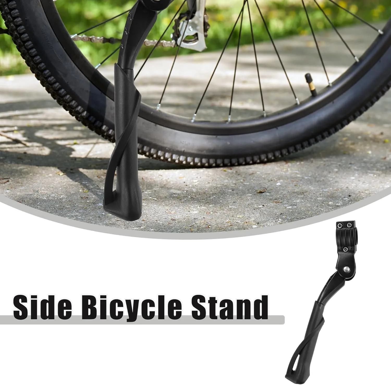 Bicycle Kickstand for Bianchi San Lorenzo San Remo Sempre Pro Siena DAMA Six Days, Alloy Adjustable Height Rear Side Bicycle Kick Stand, for 24" - 29", Kickstand for Adult Bike,C