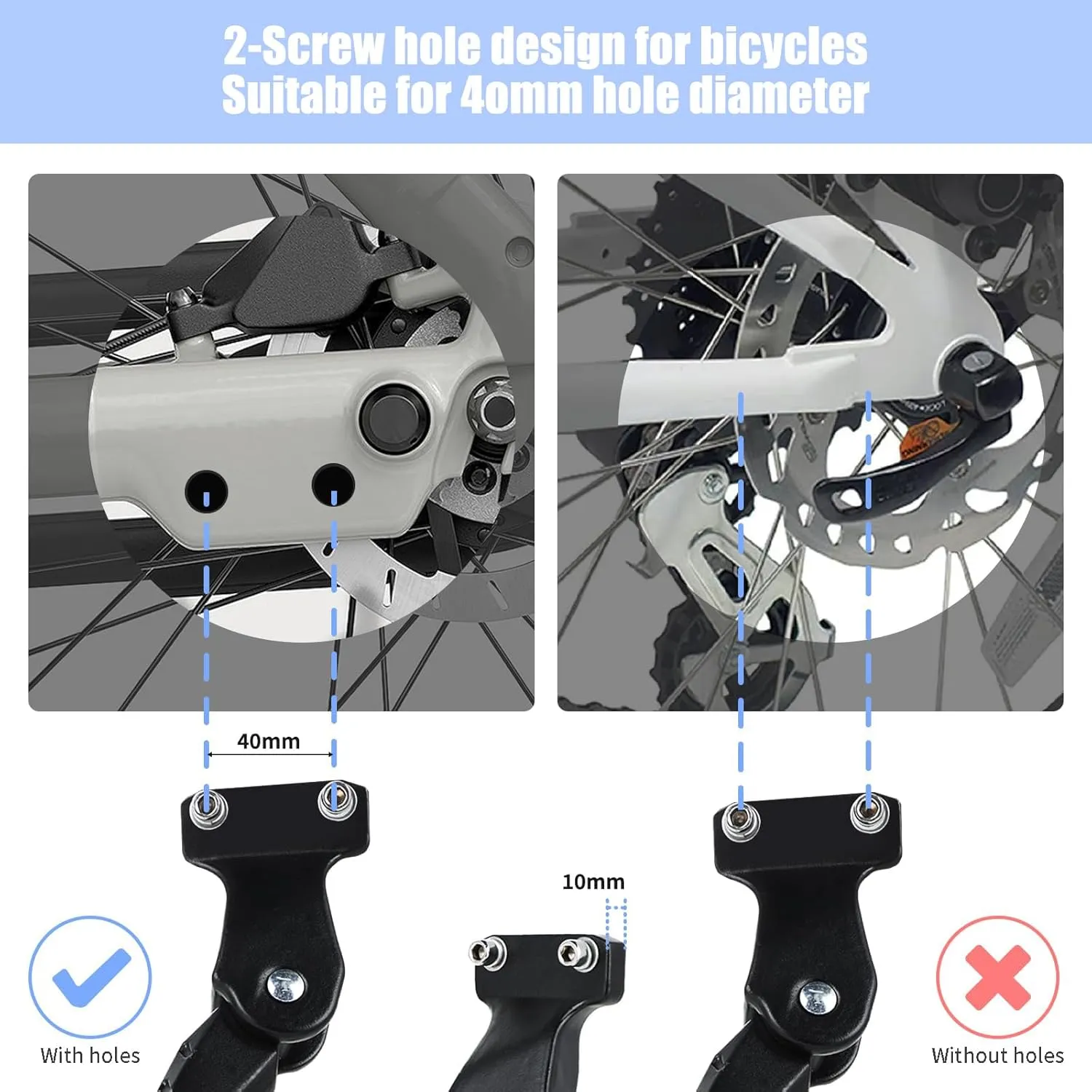 Bicycle Kickstand for Diamondback Andean Arden 3 Ascent EX Atroz 1 Axis Pro, Alloy Adjustable Height Rear Side Bicycle Kick Stand, for 24" - 29", Kickstand for Adult Bike,B