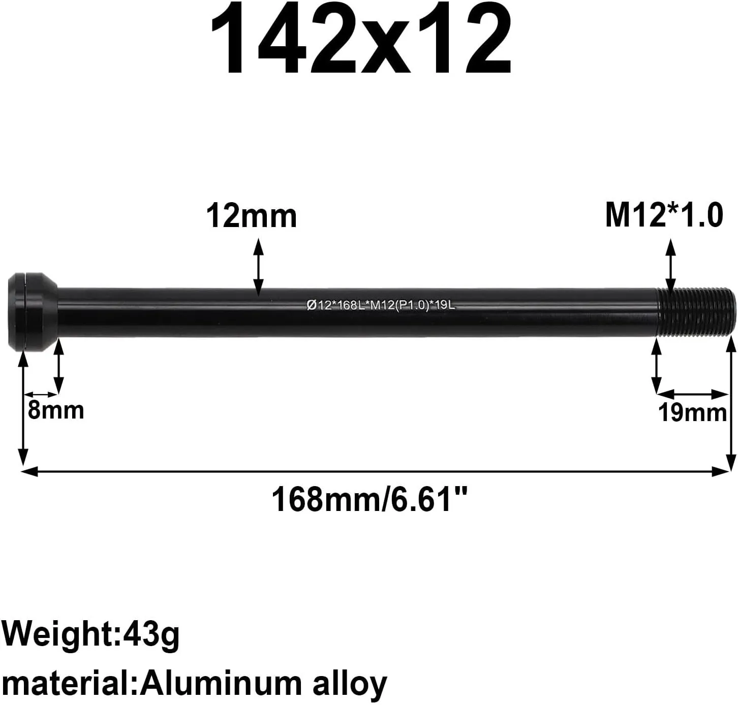 Bicycle Thru Axle Bar 100/142/148x12mm Aluminum For Boost BMC Cube For S-WORKS Bicycle Components(142x12mm)