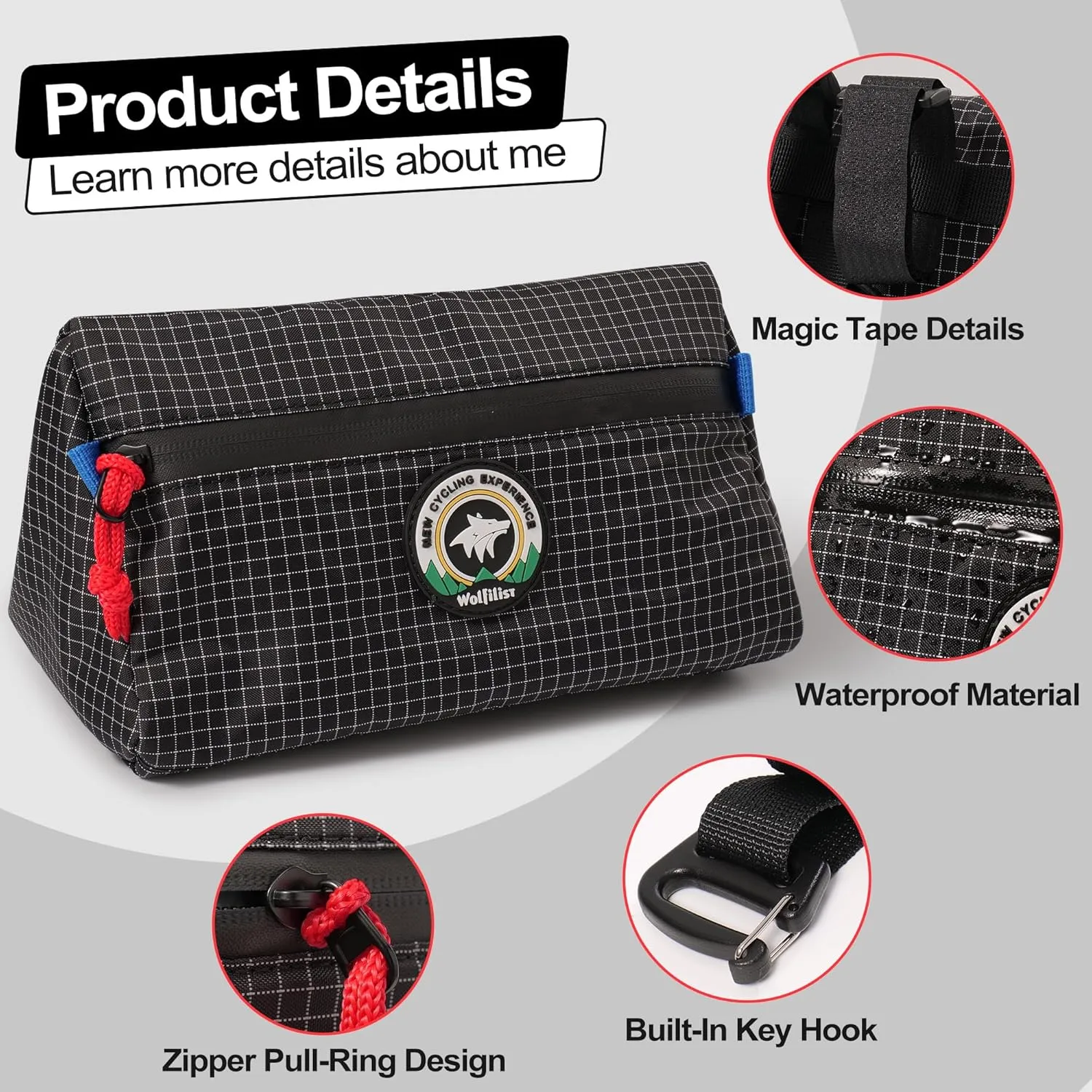 Bike Handlebar Bag - Outdoor Cycling Bag for Front Handlebars, Balance Bikes, Mountain Bikes & Road Bicycles