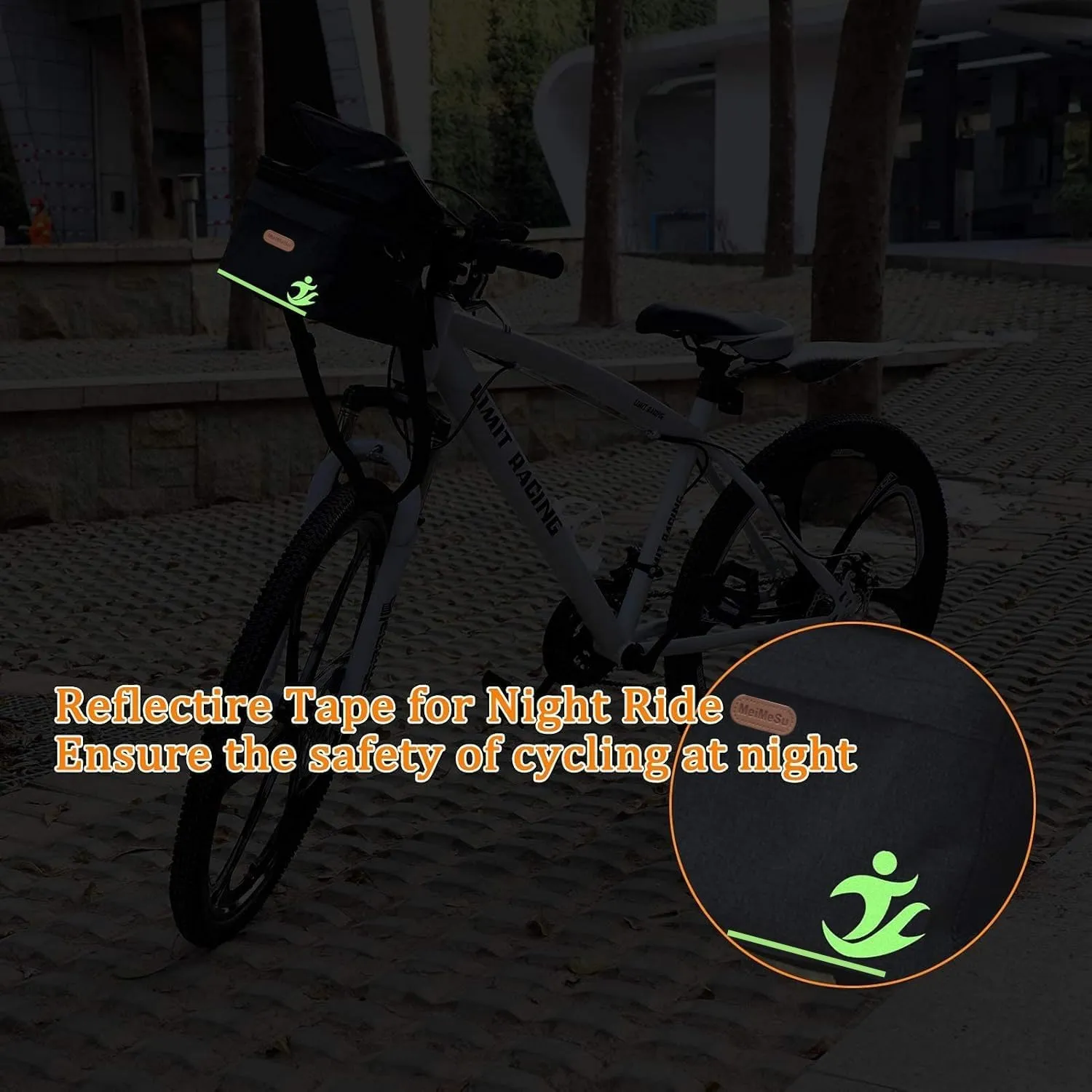 Bike Handlebar Bag with Touch Screen Phone Holder, Waterproof Front Basket, Insulated Cooler Lunch Bag