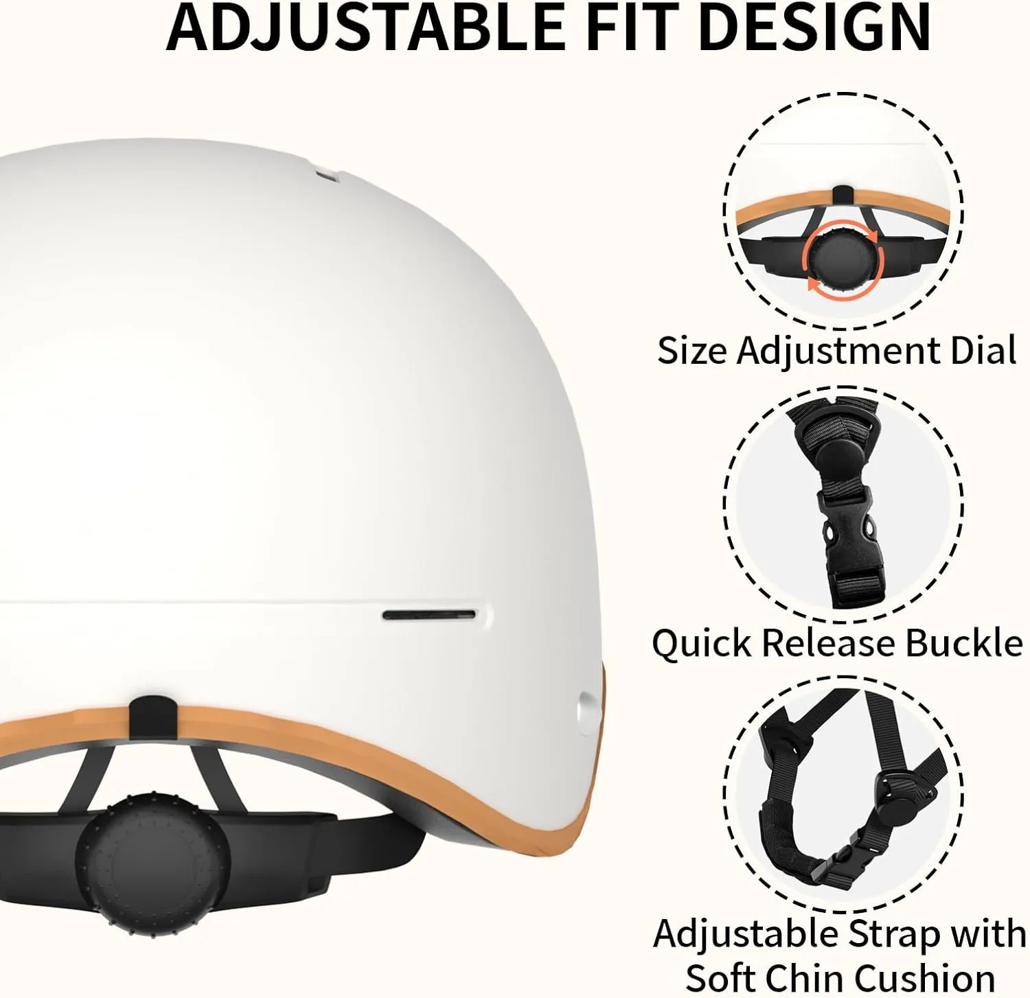 Bike Helmet for Adults, Adjustable Bicycle Helmet for Men & Women, Cycling Helmet with Safety Certified for Scooter, Skateboard, Mountain Bike, Road Bike, Commuting