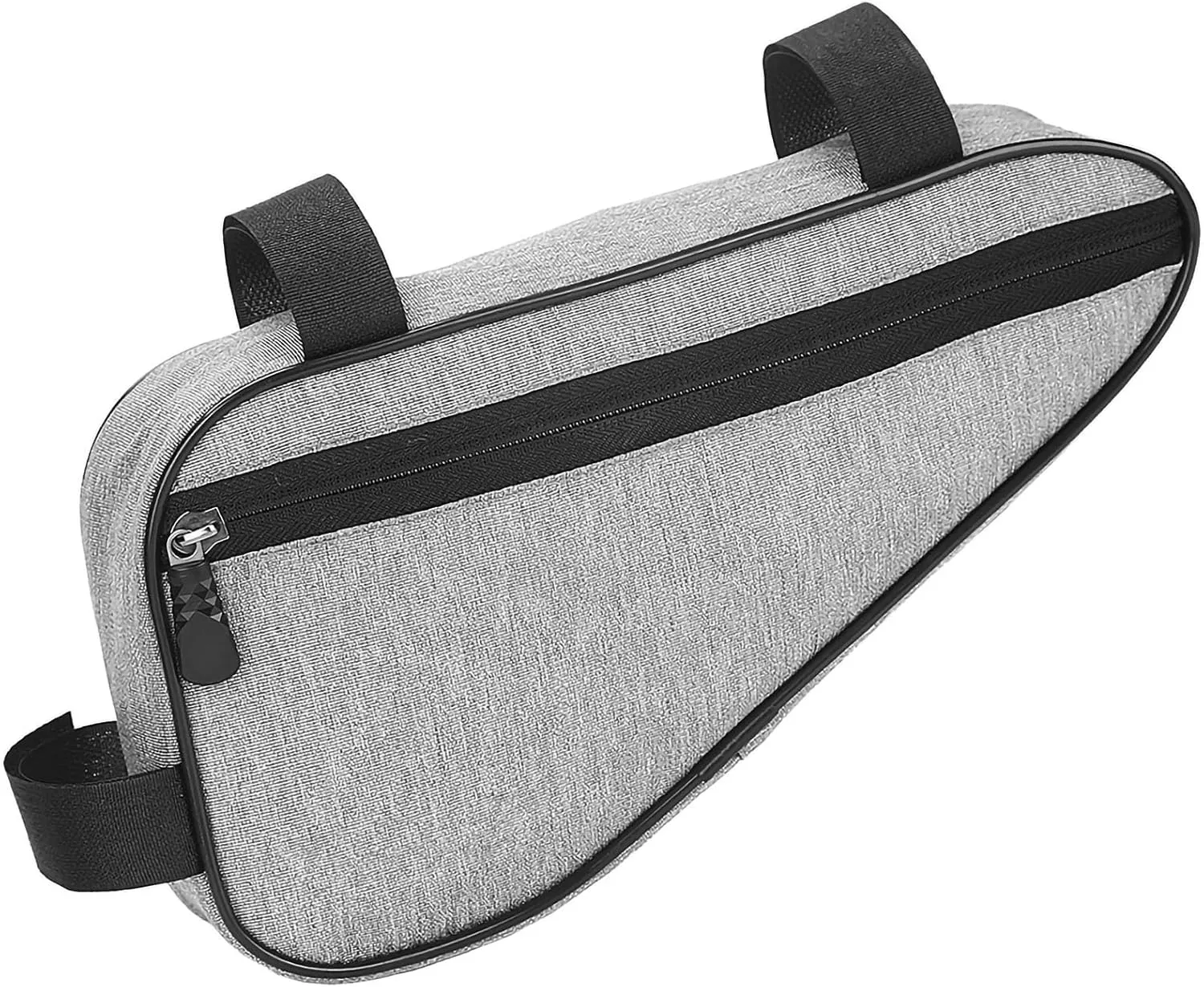 Bike Riding Triangle Bag Motorcycle Beam Bag Mountain Bike Tube Bag Saddle Riding Bag Most Bikes (Gray)