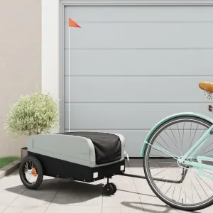 Bike Trailer Black and Gray 66.1 lb Iron,Sporting Goods,Outdoor Recreation,Cycling,Bicycle Accessories,Bicycle Trailers,94056
